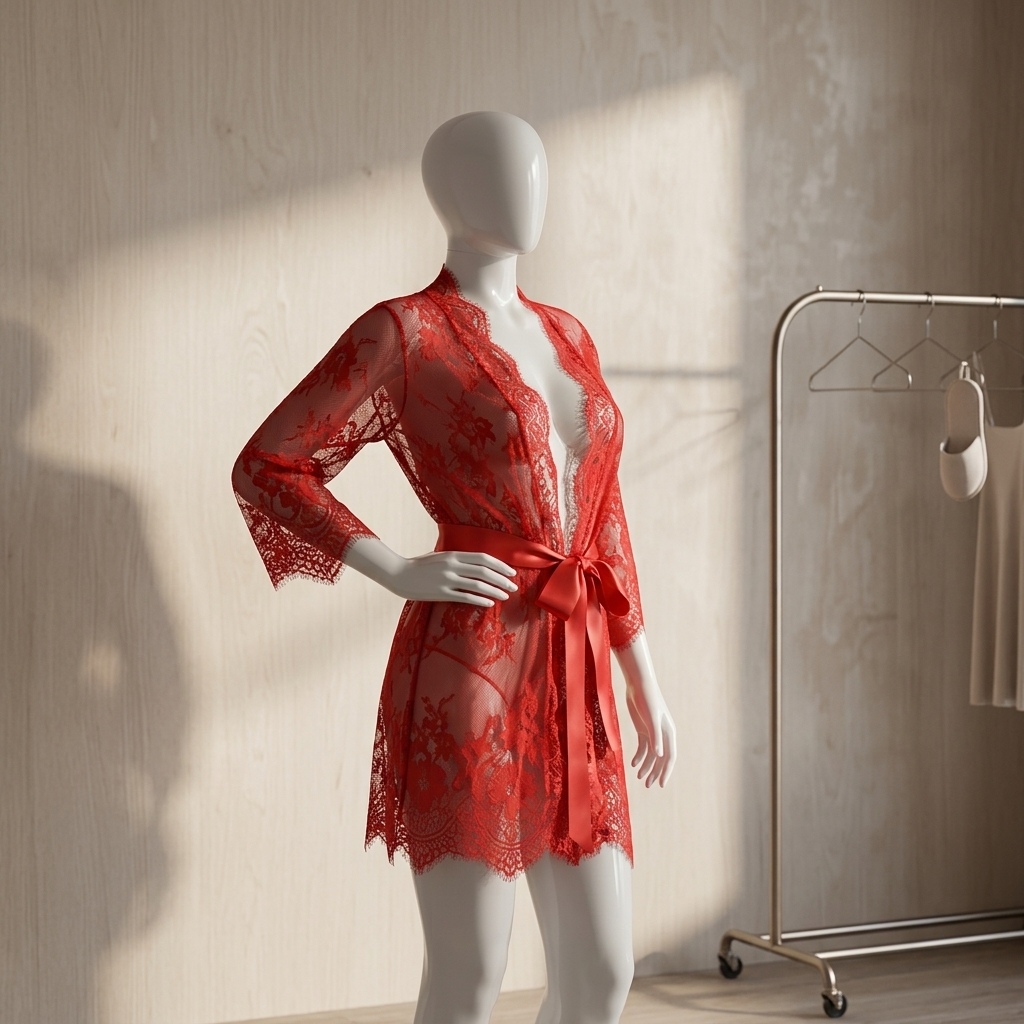 Vestaglia da notte in pizzo fl - Kimono Sheer Floral recensione e prezzo