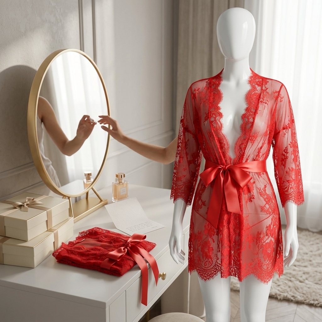 Vestaglia da notte in pizzo fl - Kimono Sheer Floral recensione e prezzo